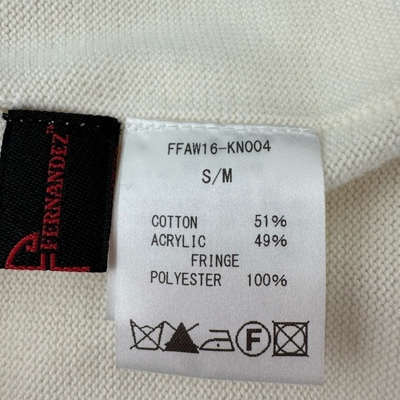 Filomena Fernandez Fringed Sweater/Jacket, Size S/M - Picture 10 of 12